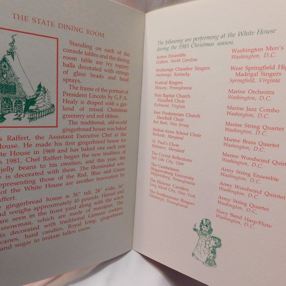 Christmas at the White House 1985 Pamphlet - Picture 7 of 7